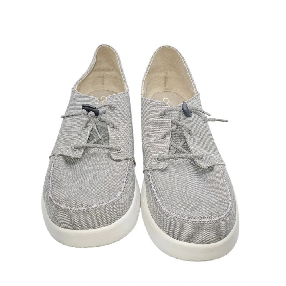 Chaco Paonia Grey Canvas Slip On Luvseat Footbed Shoes Mens‎ 14